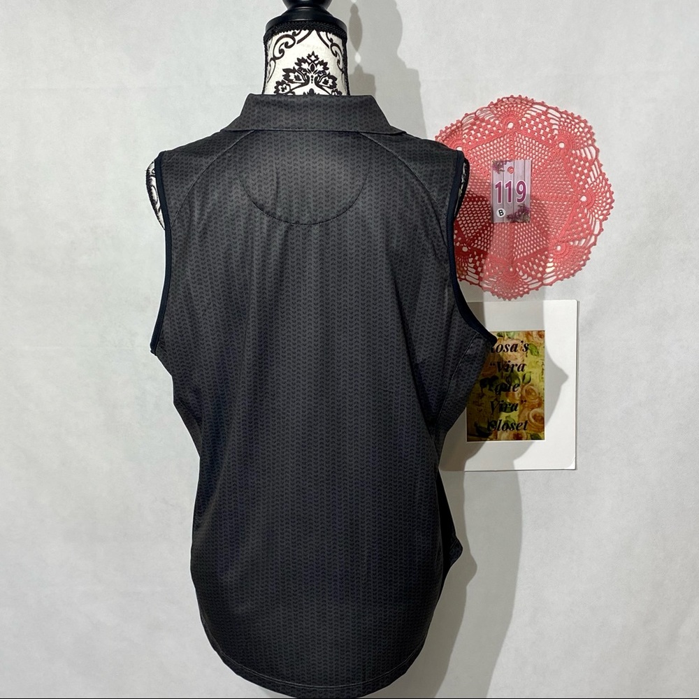 Greg Norman NWT Black Print Play Dry Sleeveless Polo Size XL - Picture 8 of 12